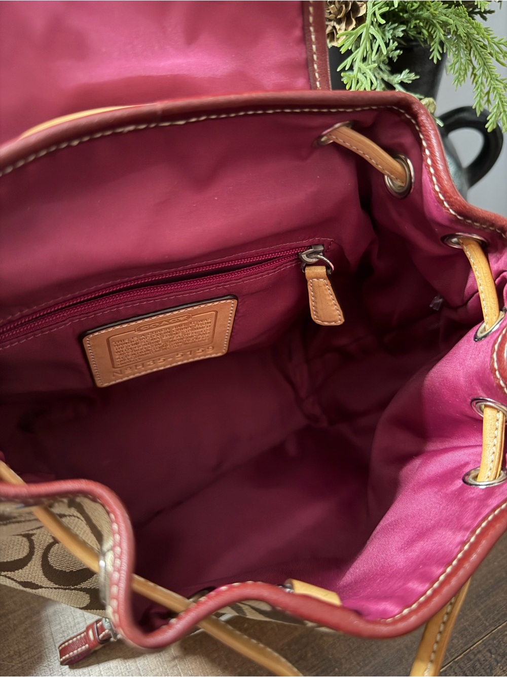 Coach Y2K Rare Signature Monogram & Suede Backpack - Picture 11 of 16